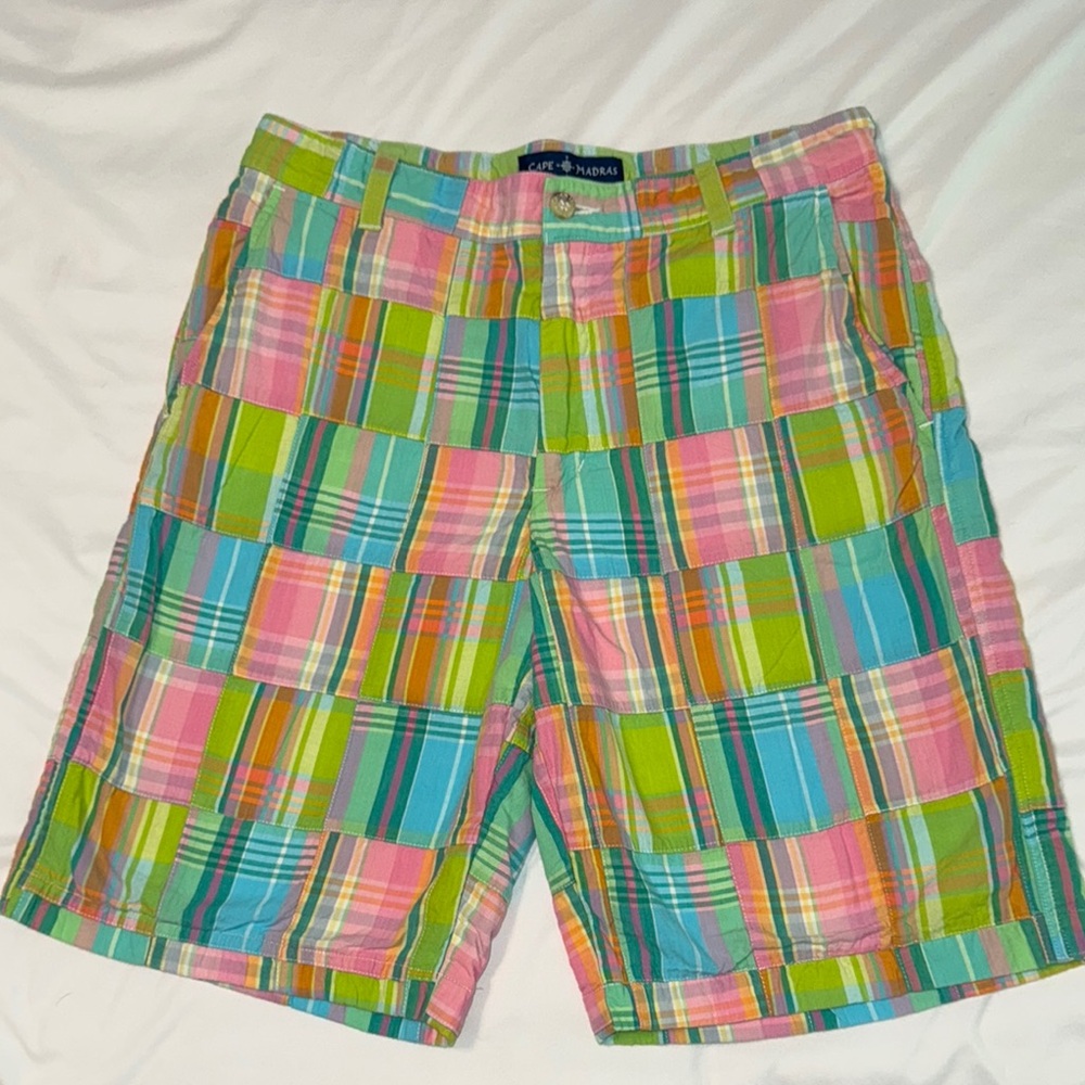 Colorful Plaid Women's Shorts by Cape Madras, Cape Elizabeth Maine 6